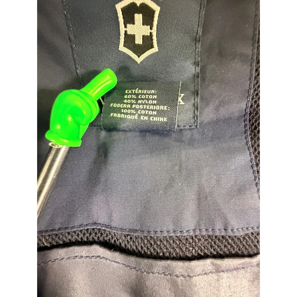 Victorinox Swiss Army Mens XL Navy Blue Hooded Full Zip Field Jacket Coat